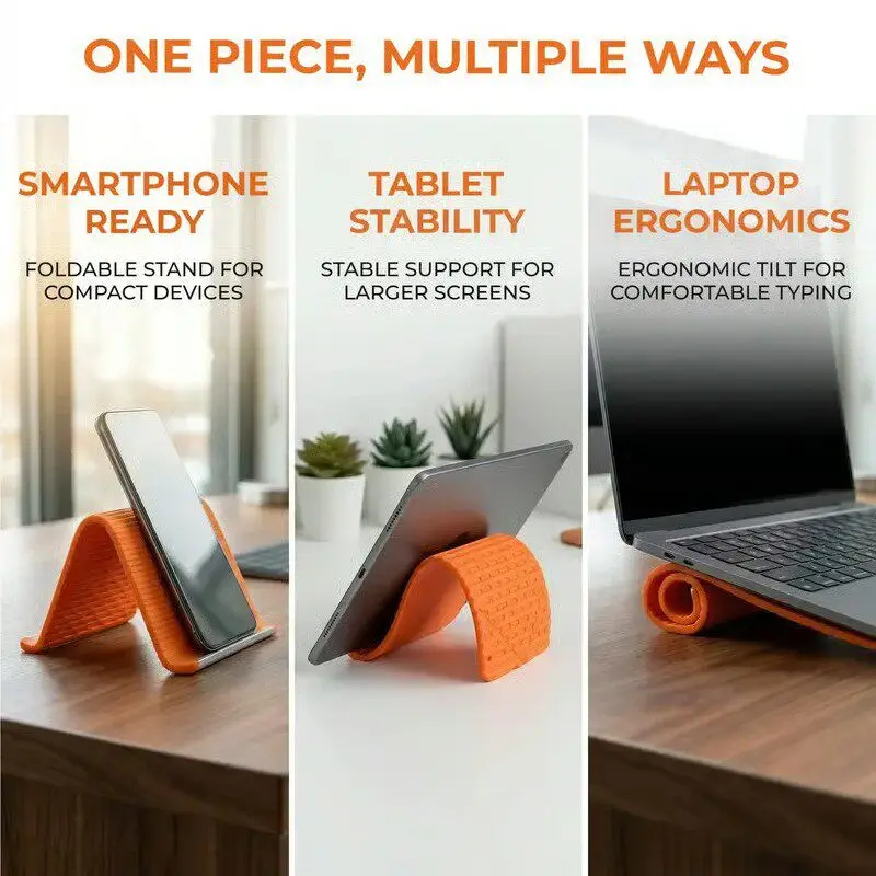 Silicone Foldable Phone Stand  - Laptop Accessories Holder review and price