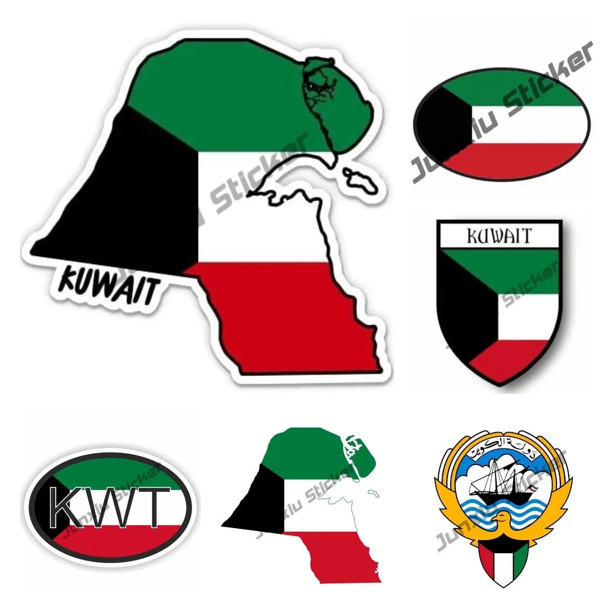 Kuwait Map with Flag Vinyl Sti - Laptop Accessories Kuwait review and price