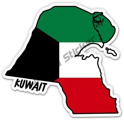 Kuwait Map with Flag Vinyl Sti - Laptop Accessories Kuwait review and price