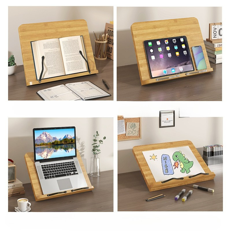 Wooden Reading Book Stand, Mul - Laptop Accessories Holder review and price