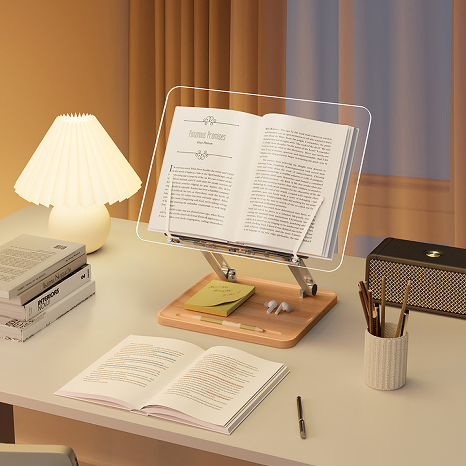 Wooden Reading Stand with ligh - Laptop Accessories Holder review and price