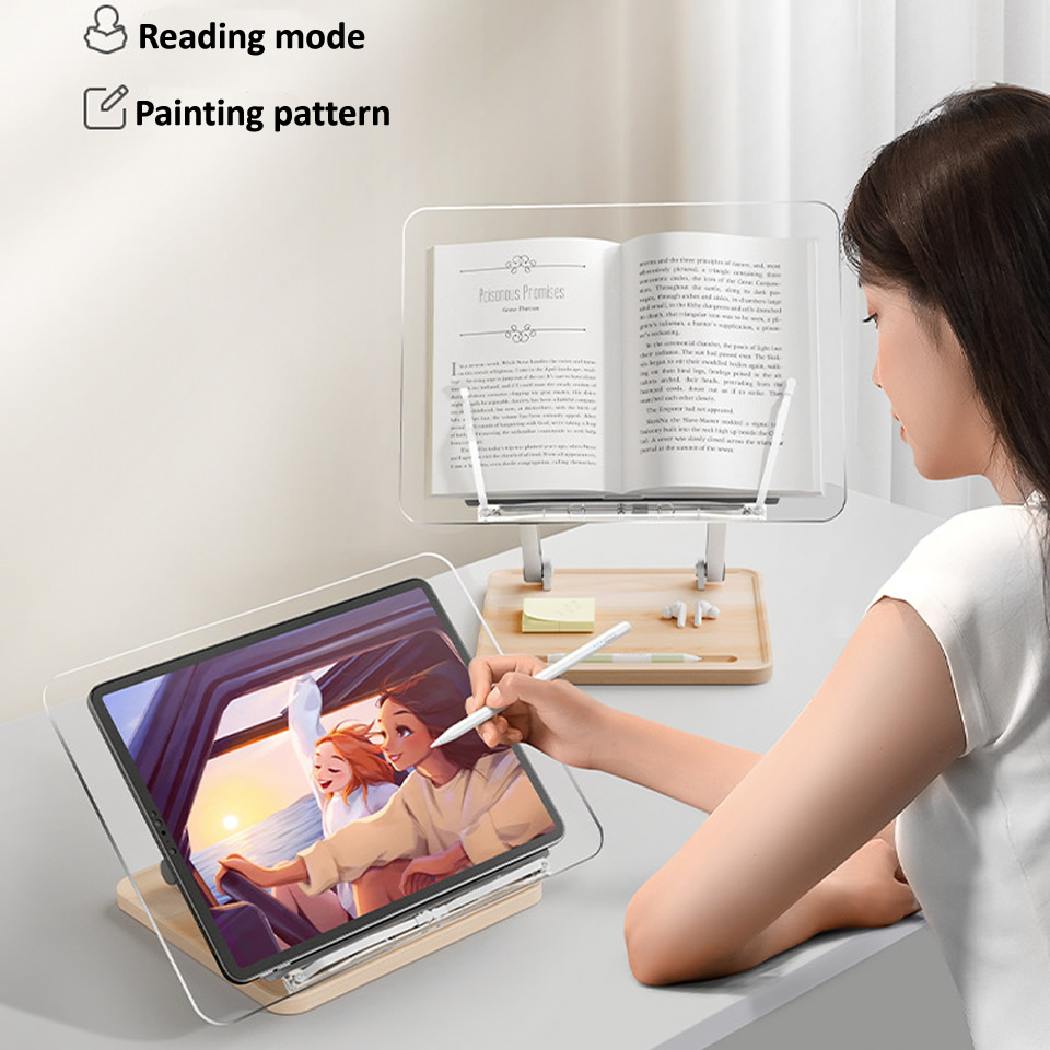 Wooden Reading Stand with ligh - Laptop Accessories Holder review and price