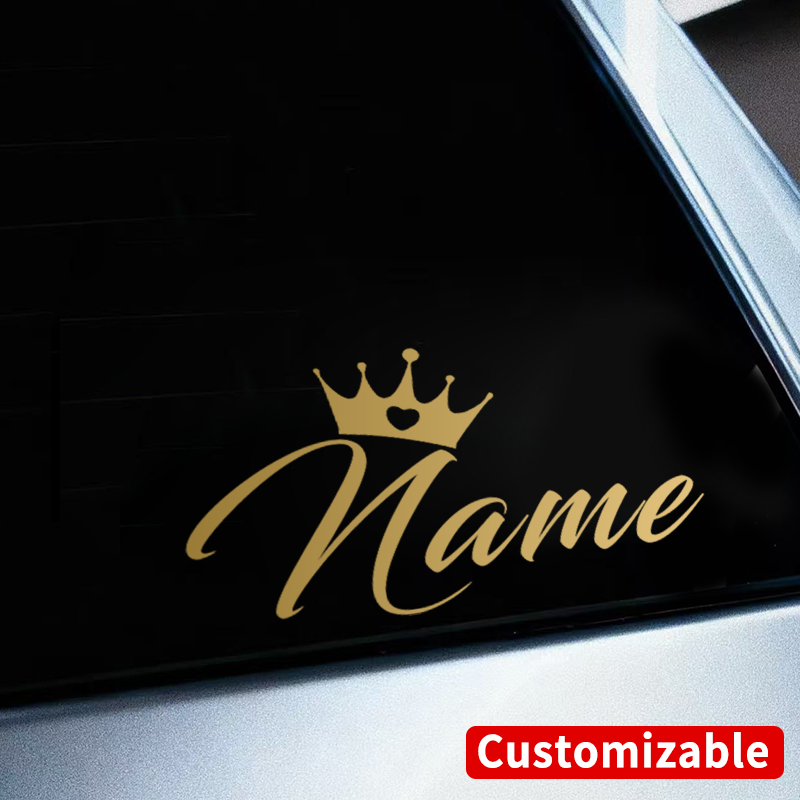 1PC Crown Custom Name Sticker  - Laptop Accessories Name review and price