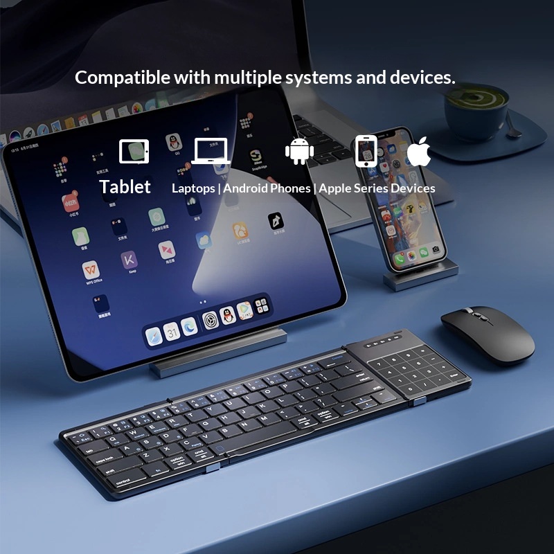 Mengzu Tri Fold Wireless Bluet - Laptop Accessories Holder review and price