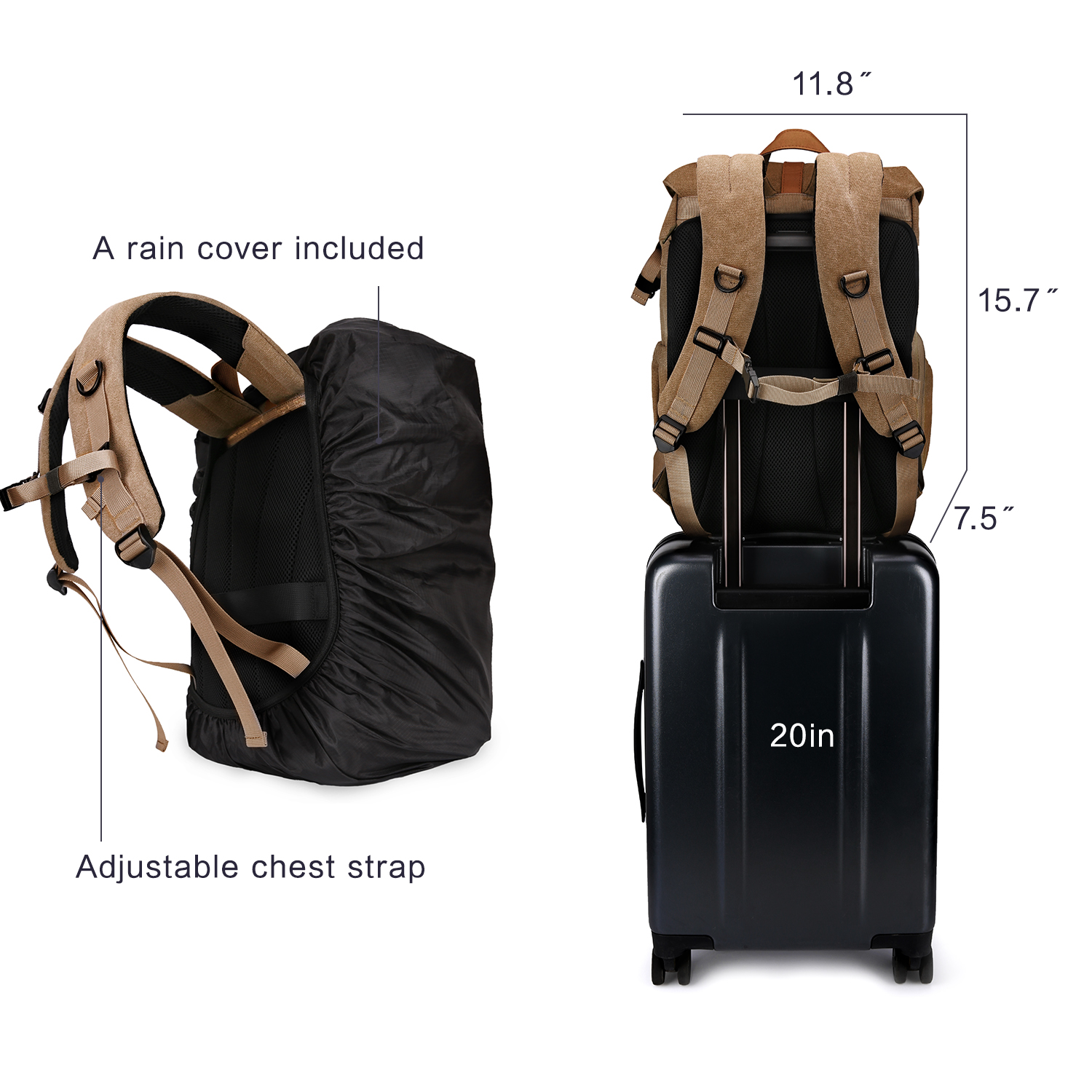 BAGSMART Camera Bag DSLR Photo - Laptop Accessories Holder review and price
